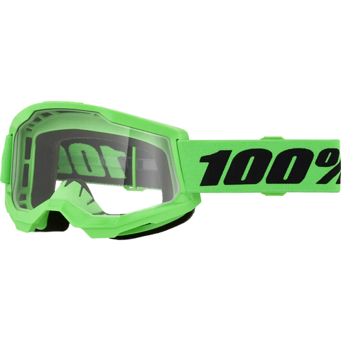Goggles 100% Strata 2 Neon Green Clear