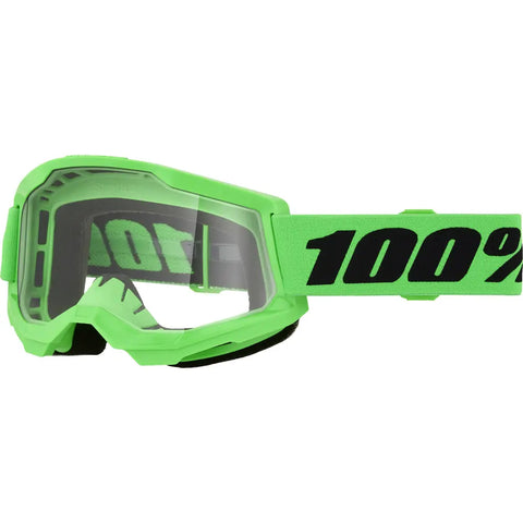 Goggles 100% Strata 2 Neon Green Clear