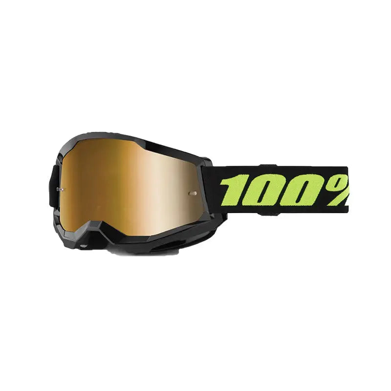 Goggles 100% Strata 2 Solar Eclipse/Mirror True Gold