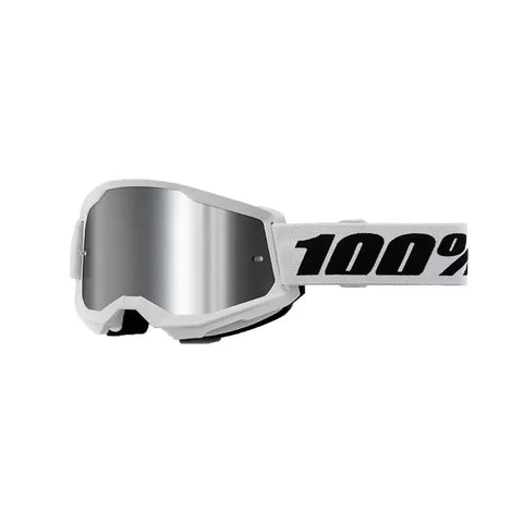 Goggles 100% Strata 2 White/Mirror Silver