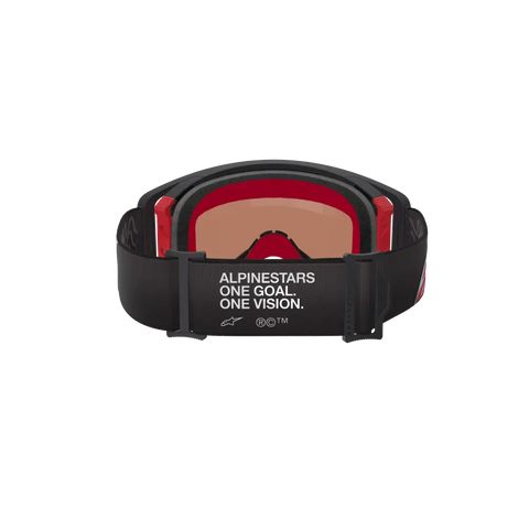 Goggles Alpinestars Supertech Corp Absolute Vision Black/Red, Mirror Silver Lens