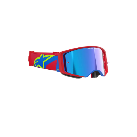 Goggles Alpinestars Supertech Corp Absolute Vision Red/Blue, Lens Blue Mirror