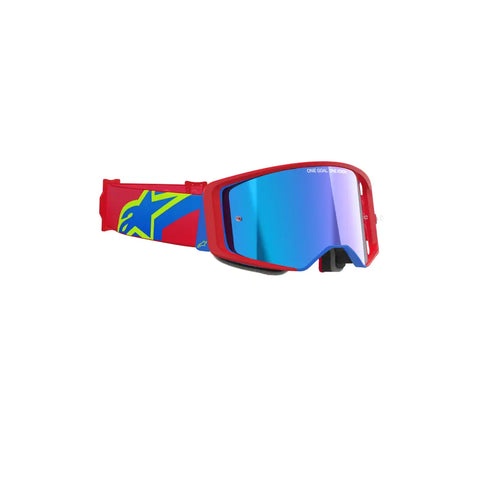 Goggles Alpinestars Supertech Corp Absolute Vision Red/Blue, Lens Blue Mirror