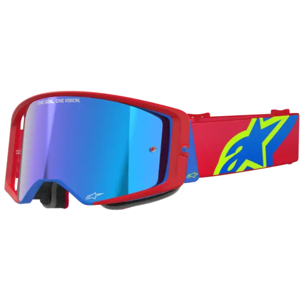 Goggles Alpinestars Supertech Corp Absolute Vision Red/Blue, Lens Blue Mirror