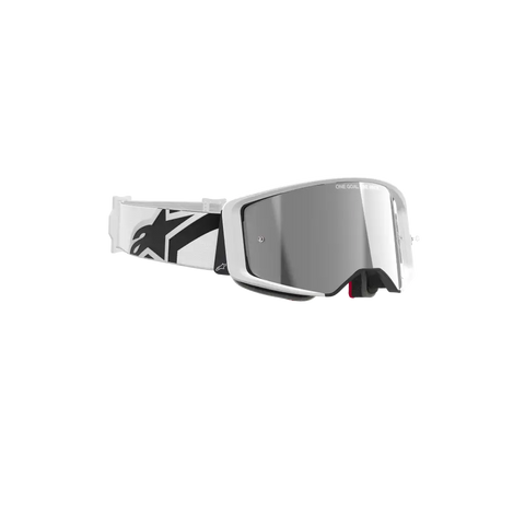 Goggles Alpinestars Supertech Corp Absolute Vision White, Mirror Silver Lens