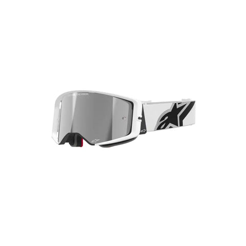 Goggles Alpinestars Supertech Corp Absolute Vision White, Mirror Silver Lens