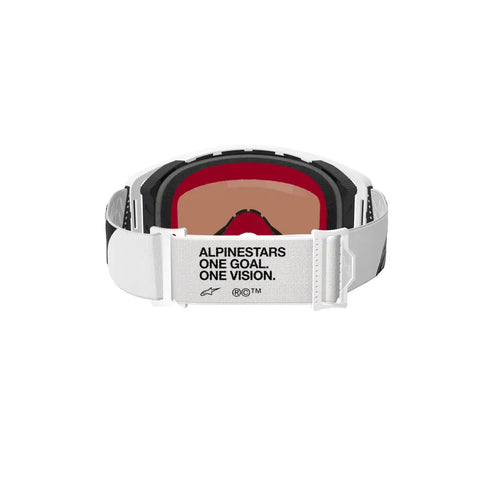 Goggles Alpinestars Supertech Corp Absolute Vision White, Mirror Silver Lens