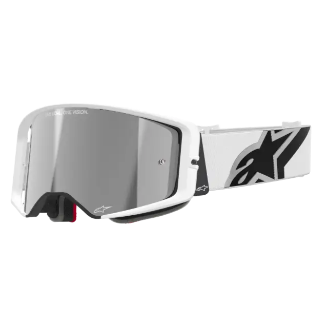 Goggles Alpinestars Supertech Corp Absolute Vision White, Mirror Silver Lens