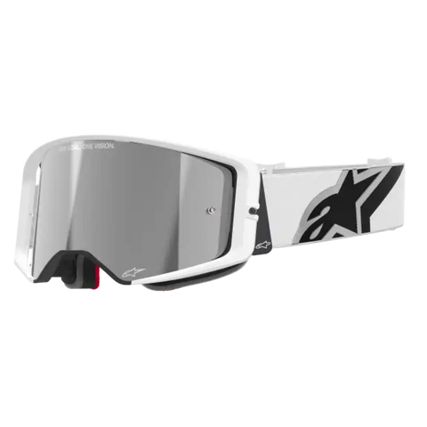 Goggles Alpinestars Supertech Corp Absolute Vision White, Mirror Silver Lens