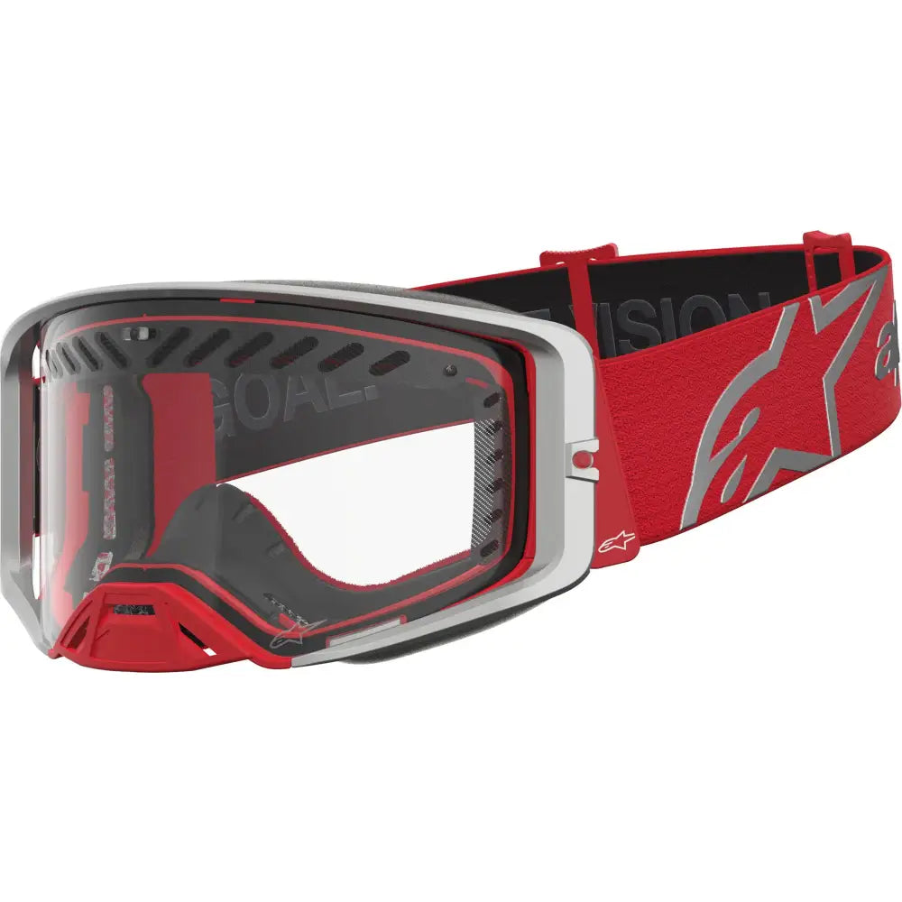 Goggles Alpinestars Supertech Dura Air Fluid Red/Silver