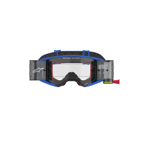 Goggles Alpinestars Supertech Stream Absolute Vision Blue, Clear Lens con Roll-Off