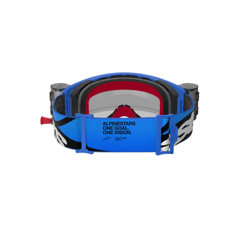 Goggles Alpinestars Supertech Stream Absolute Vision Blue, Clear Lens con Roll-Off