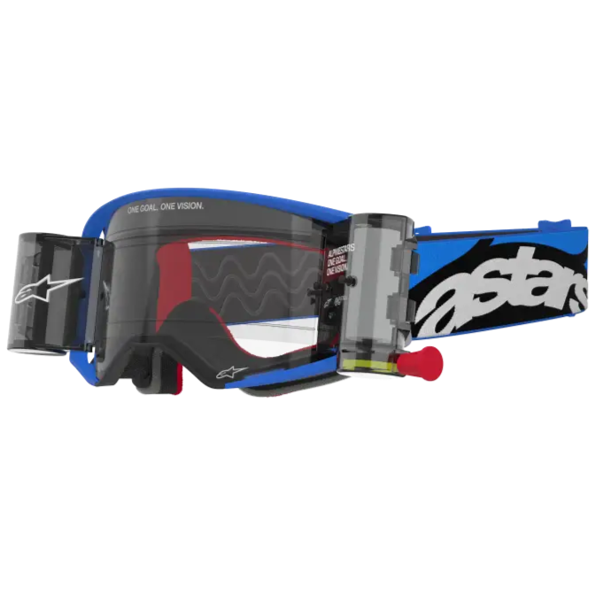 Goggles Alpinestars Supertech Stream Absolute Vision Blue, Clear Lens con Roll-Off