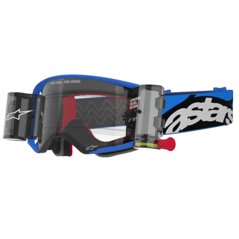 Goggles Alpinestars Supertech Stream Absolute Vision Blue, Clear Lens con Roll-Off