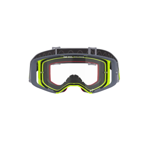 Goggles Alpinestars Supertech Stream Absolute Vision Grey/Fluo Yellow, Clear Lens