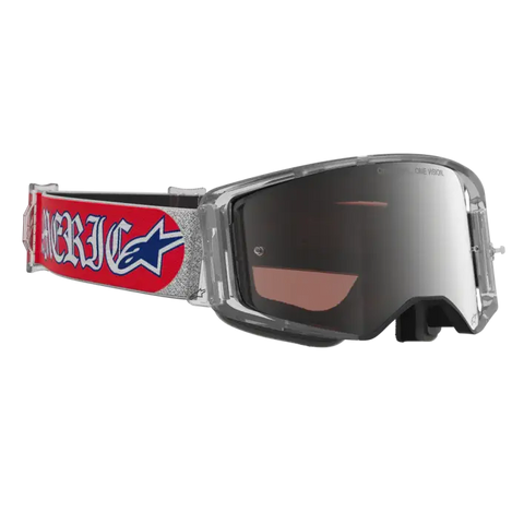 Goggles Alpinestars Supertech Vision Merica Red/Blue - Silver/Copper
