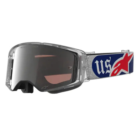 Goggles Alpinestars Supertech Vision Merica Red/Blue - Silver/Copper