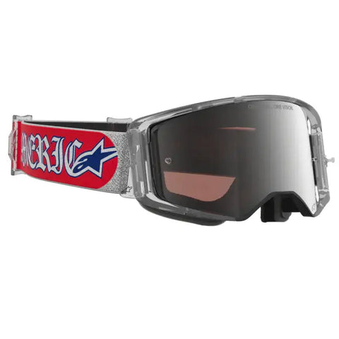Goggles Alpinestars Supertech Vision Merica Red/Blue - Silver/Copper