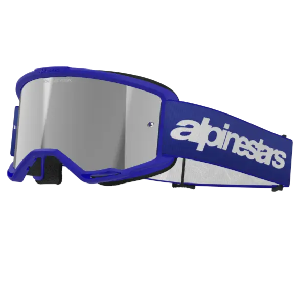 Goggles Alpinestars Vision 3 Wordmark Blue, Silver Mirror Lens