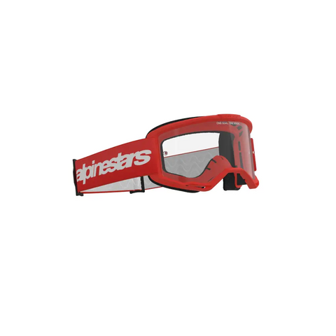 Goggles Alpinestars Vision 3 Wordmark Red, Clear Lens