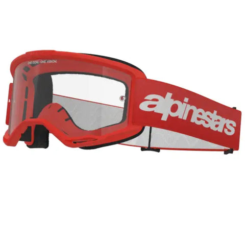 Goggles Alpinestars Vision 3 Wordmark Red, Clear Lens