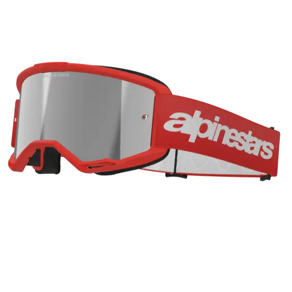 Goggles Alpinestars Vision 3 Wordmark Red, Silver Mirror Lens