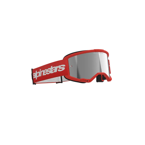 Goggles Alpinestars Vision 3 Wordmark Red, Silver Mirror Lens