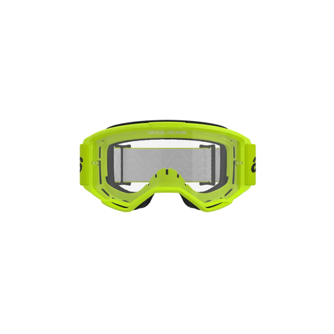 Goggles Alpinestars Vision 3 Wordmark Yellow Fluo, Clear Lens