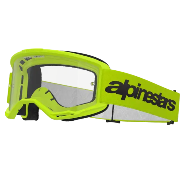 Goggles Alpinestars Vision 3 Wordmark Yellow Fluo, Clear Lens