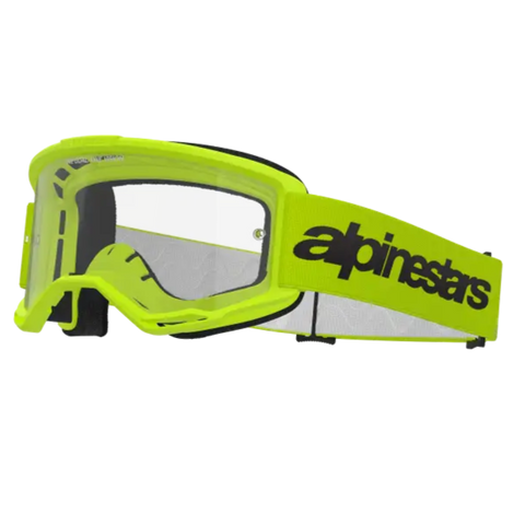 Goggles Alpinestars Vision 3 Wordmark Yellow Fluo, Clear Lens