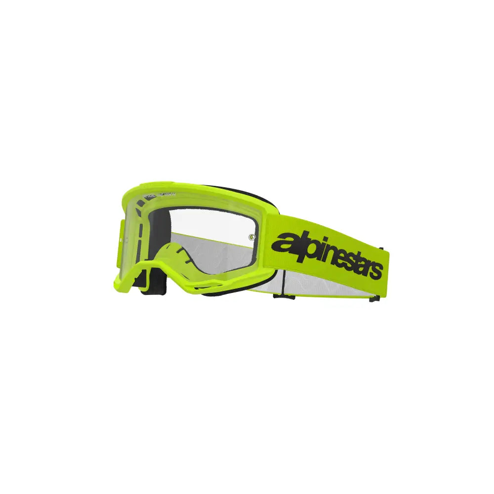 Goggles Alpinestars Vision 3 Wordmark Yellow Fluo, Clear Lens