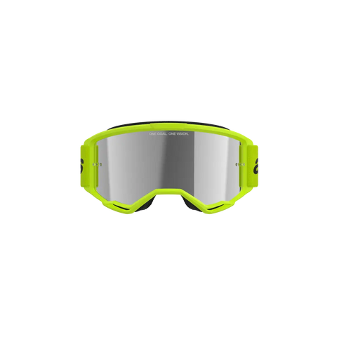 Goggles Alpinestars Vision 3 Wordmark Yellow Fluo, Silver Mirror Lens