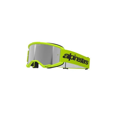 Goggles Alpinestars Vision 3 Wordmark Yellow Fluo, Silver Mirror Lens