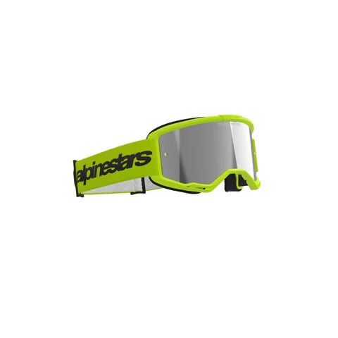 Goggles Alpinestars Vision 3 Wordmark Yellow Fluo, Silver Mirror Lens