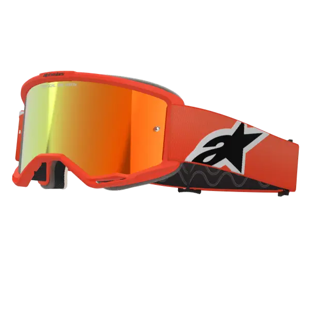 Goggles Alpinestars Vision 5 Corp Orange, Mirror Red Lens