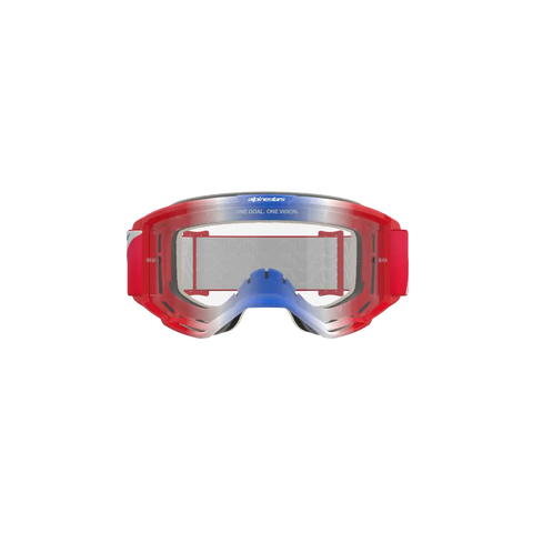 Goggles Alpinestars Vision 5 Corp Red/White/Blue, Clear Lens