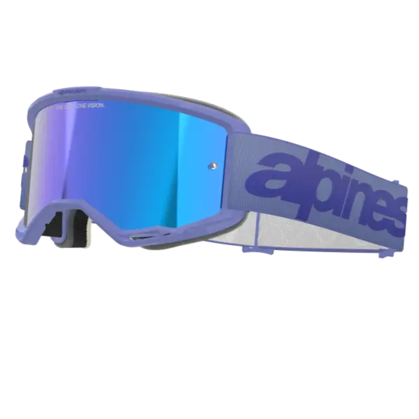 Goggles Alpinestars Vision 5 Wordmark Purple, Mirror Blue Lens