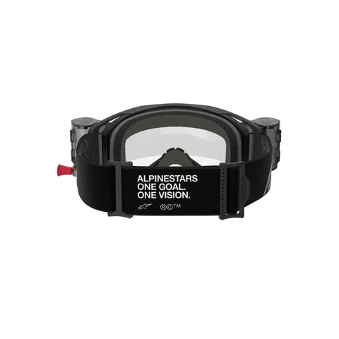Goggles Alpinestars Vision 8 Corp Black, Clear Lens con Roll-Off