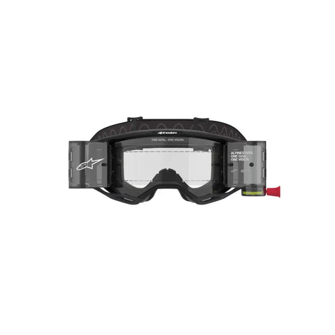 Goggles Alpinestars Vision 8 Corp Black, Clear Lens con Roll-Off