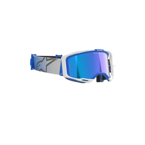 Goggles Alpinestars Vision 8 Corp Blue/White, Blue Mirror Lens