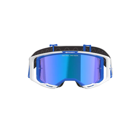 Goggles Alpinestars Vision 8 Corp Blue/White, Blue Mirror Lens