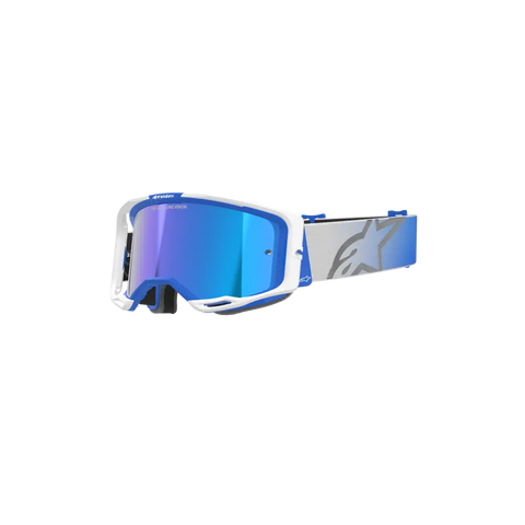 Goggles Alpinestars Vision 8 Corp Blue/White, Blue Mirror Lens