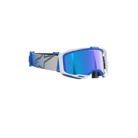 Goggles Alpinestars Vision 8 Corp Blue/White, Blue Mirror Lens