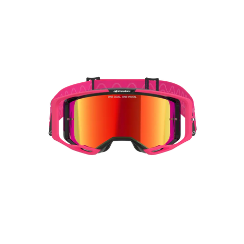 Goggles Alpinestars Vision 8 Corp Pink, Red Mirror Lens