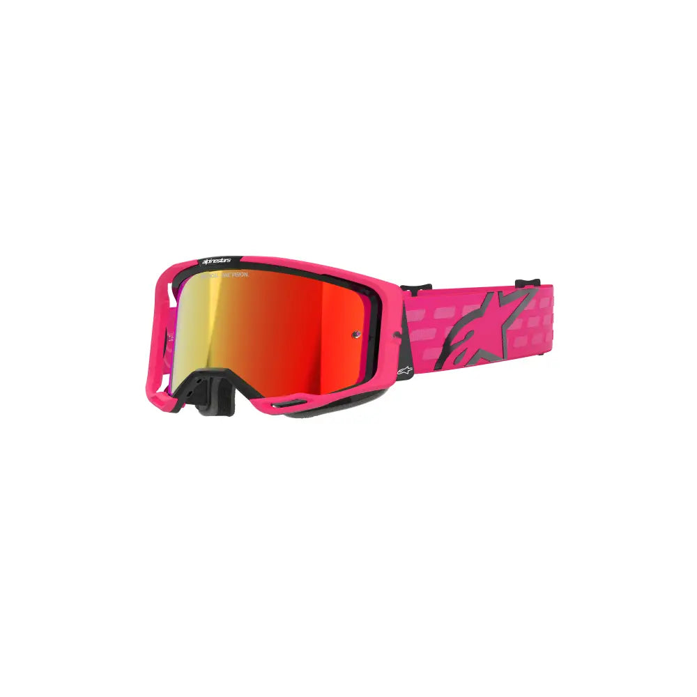 Goggles Alpinestars Vision 8 Corp Pink, Red Mirror Lens