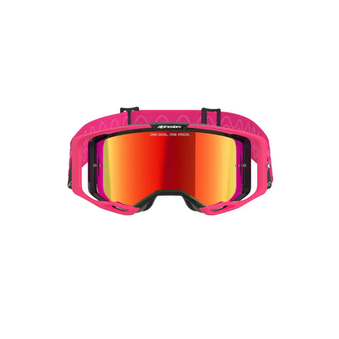 Goggles Alpinestars Vision 8 Corp Pink, Red Mirror Lens