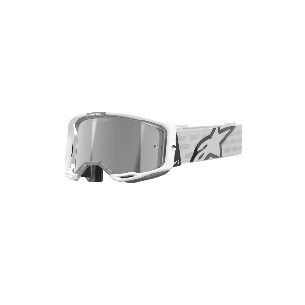 Goggles Alpinestars Vision 8 Corp White, Silver Mirror Lens