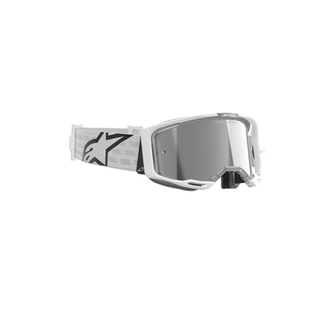 Goggles Alpinestars Vision 8 Corp White, Silver Mirror Lens