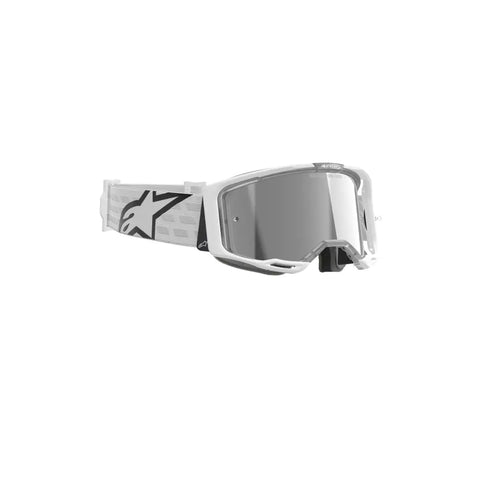 Goggles Alpinestars Vision 8 Corp White, Silver Mirror Lens