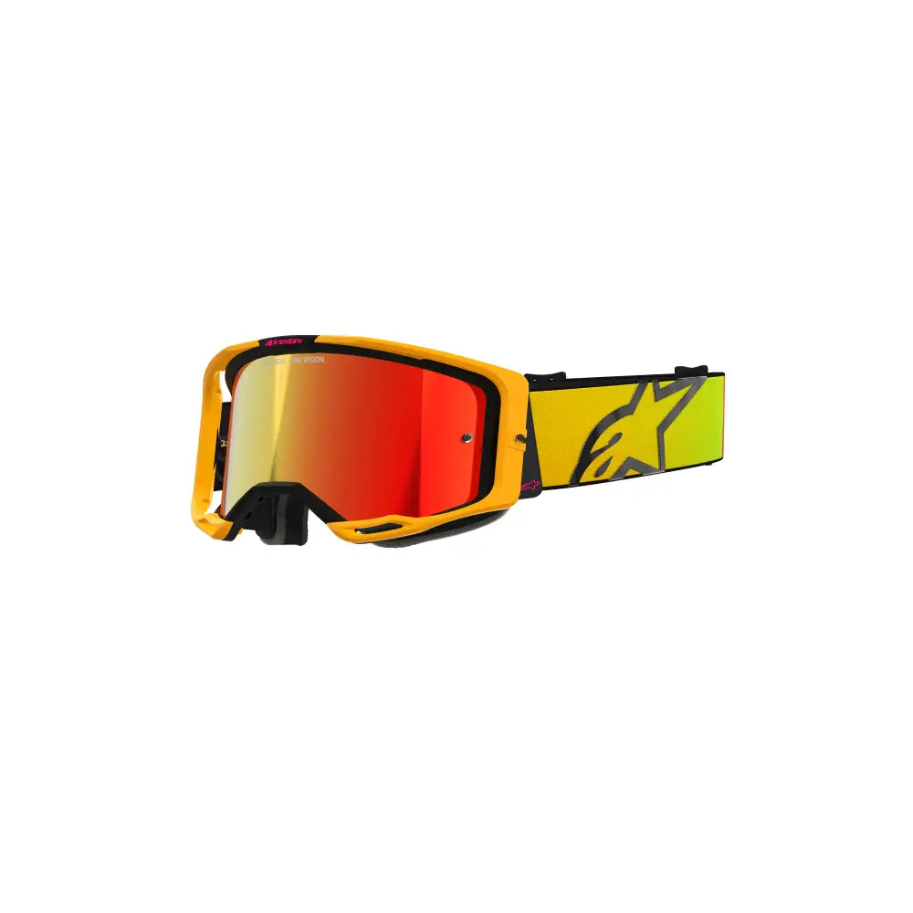 Goggles Alpinestars Vision 8 Corp Yellow/Pink, Red Mirror Lens